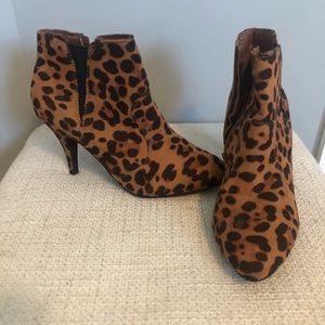 Leopard stiletto booties